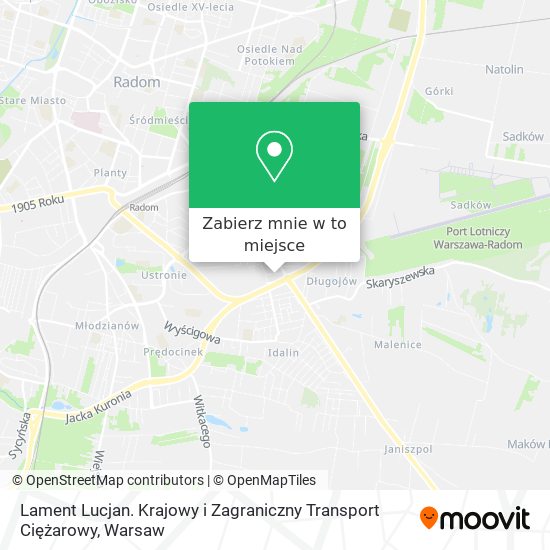 Mapa Lament Lucjan. Krajowy i Zagraniczny Transport Ciężarowy