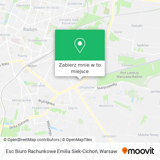 Mapa Esc Biuro Rachunkowe Emilia Siek-Cichoń