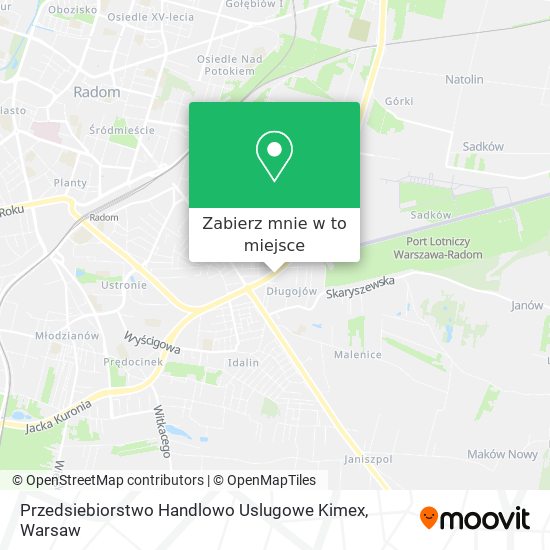 Mapa Przedsiebiorstwo Handlowo Uslugowe Kimex