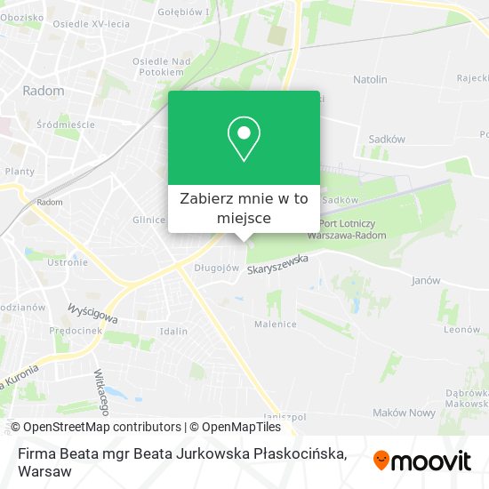 Mapa Firma Beata mgr Beata Jurkowska Płaskocińska