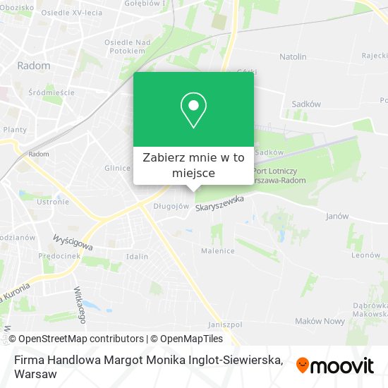 Mapa Firma Handlowa Margot Monika Inglot-Siewierska