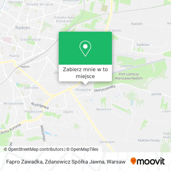 Mapa Fapro Zawadka, Zdanowicz Spółka Jawna