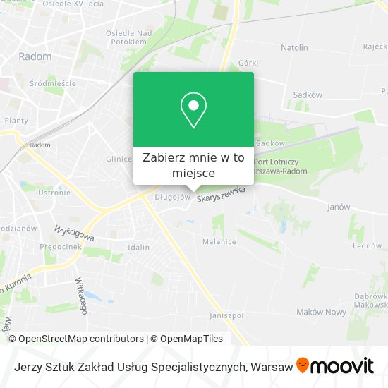 Mapa Jerzy Sztuk Zakład Usług Specjalistycznych