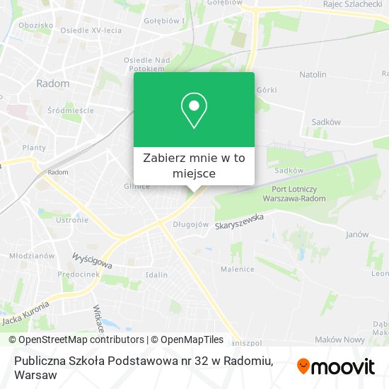 Mapa Publiczna Szkoła Podstawowa nr 32 w Radomiu