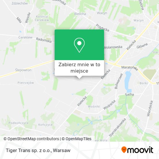 Mapa Tiger Trans sp. z o.o.