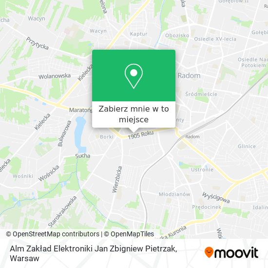 Mapa Alm Zakład Elektroniki Jan Zbigniew Pietrzak