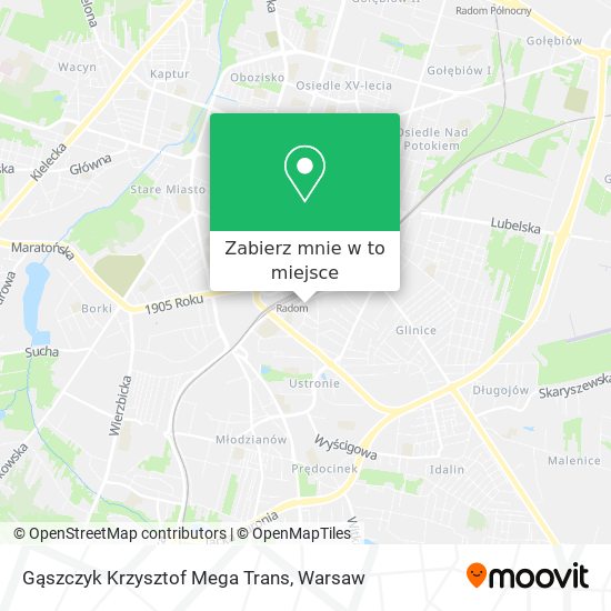 Mapa Gąszczyk Krzysztof Mega Trans