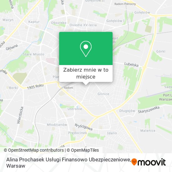 Mapa Alina Prochasek Usługi Finansowo Ubezpieczeniowe