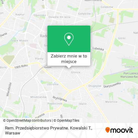 Mapa Rem. Przedsiębiorstwo Prywatne. Kowalski T.