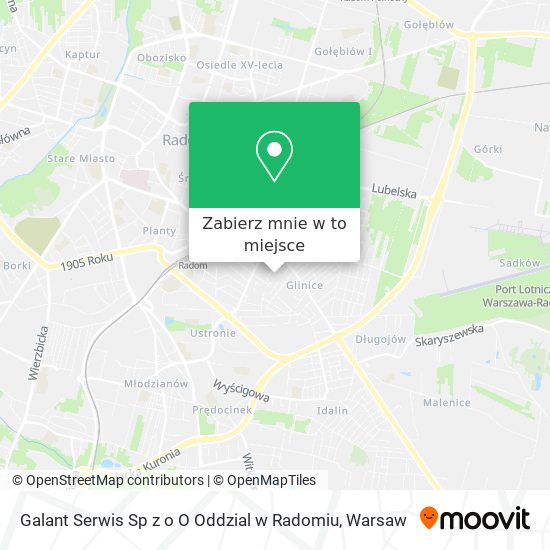 Mapa Galant Serwis Sp z o O Oddzial w Radomiu