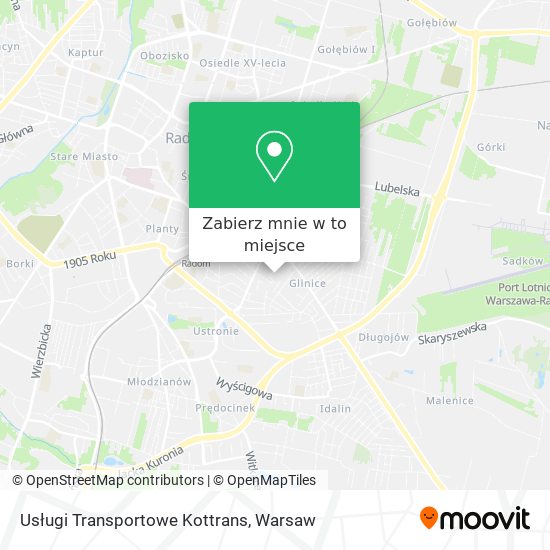 Mapa Usługi Transportowe Kottrans