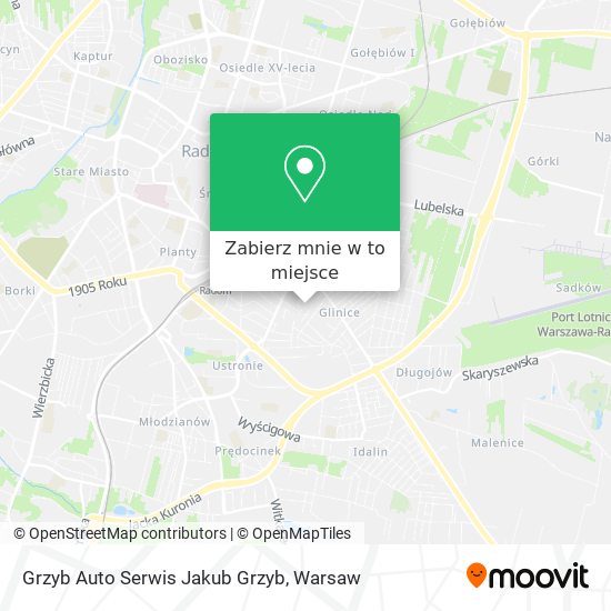 Mapa Grzyb Auto Serwis Jakub Grzyb