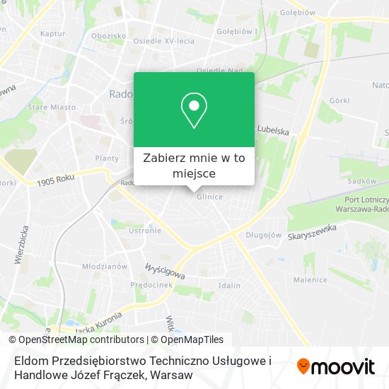 Mapa Eldom Przedsiębiorstwo Techniczno Usługowe i Handlowe Józef Frączek