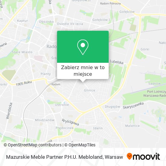 Mapa Mazurskie Meble Partner P.H.U. Mebloland