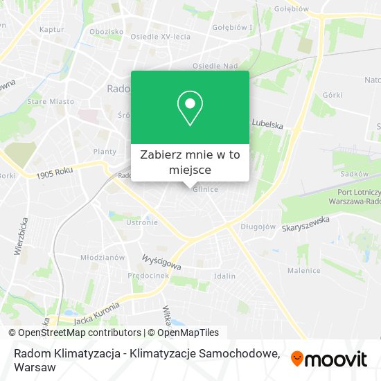 Mapa Radom Klimatyzacja - Klimatyzacje Samochodowe