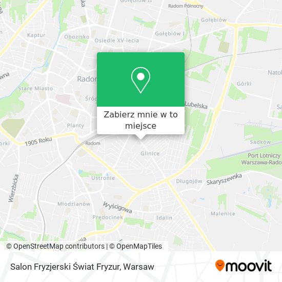 Mapa Salon Fryzjerski Świat Fryzur