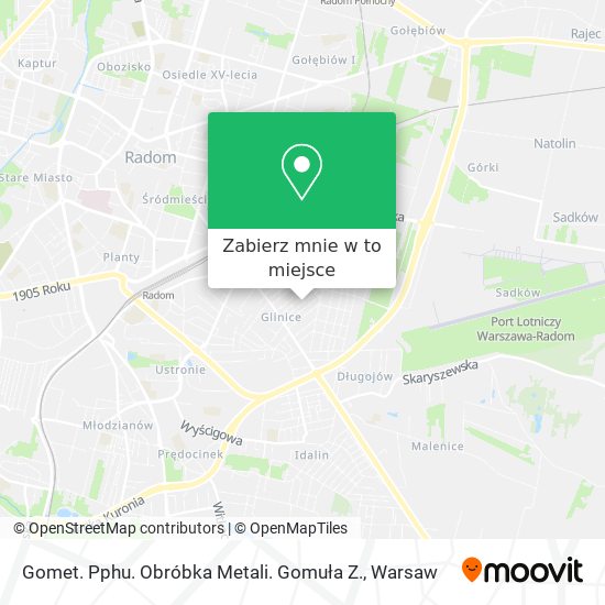 Mapa Gomet. Pphu. Obróbka Metali. Gomuła Z.