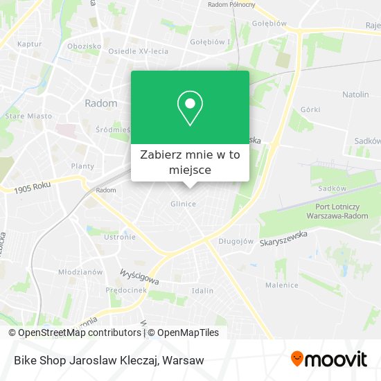 Mapa Bike Shop Jaroslaw Kleczaj