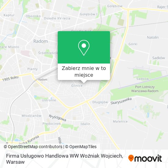 Mapa Firma Usługowo Handlowa WW Woźniak Wojciech