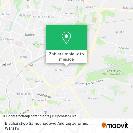 Mapa Blacharstwo Samochodowe Andrzej Jeromin