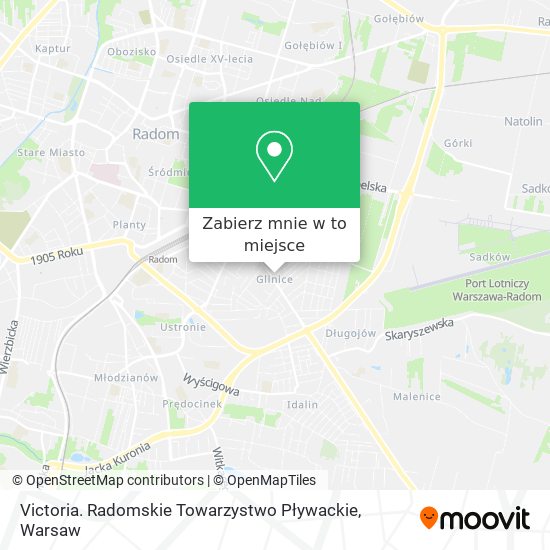 Mapa Victoria. Radomskie Towarzystwo Pływackie