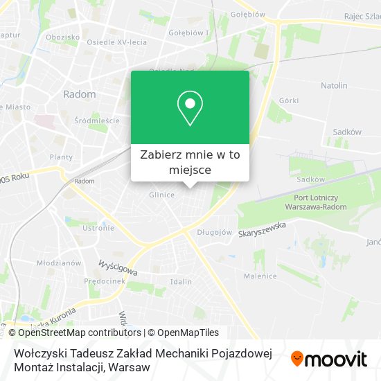 Mapa Wołczyski Tadeusz Zakład Mechaniki Pojazdowej Montaż Instalacji