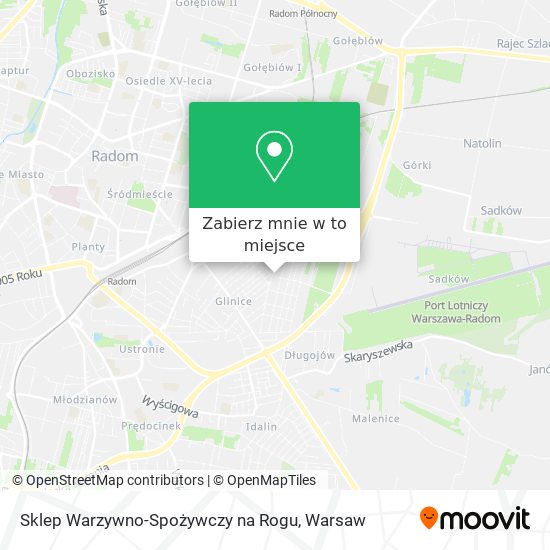 Mapa Sklep Warzywno-Spożywczy na Rogu