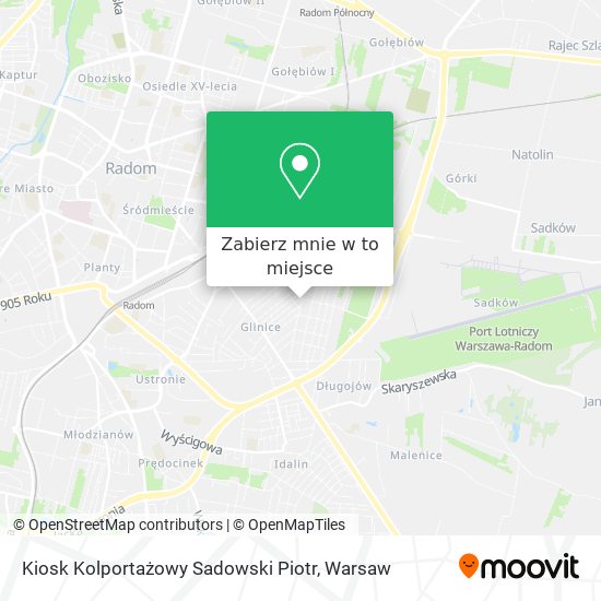 Mapa Kiosk Kolportażowy Sadowski Piotr