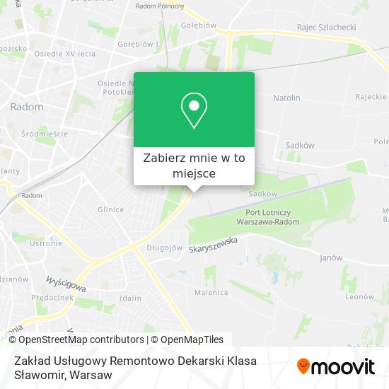 Mapa Zakład Usługowy Remontowo Dekarski Klasa Sławomir