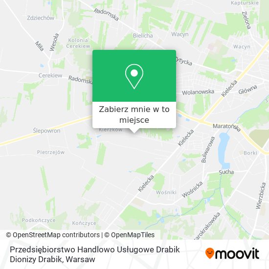 Mapa Przedsiębiorstwo Handlowo Usługowe Drabik Dionizy Drabik