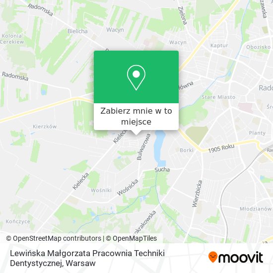 Mapa Lewińska Małgorzata Pracownia Techniki Dentystycznej