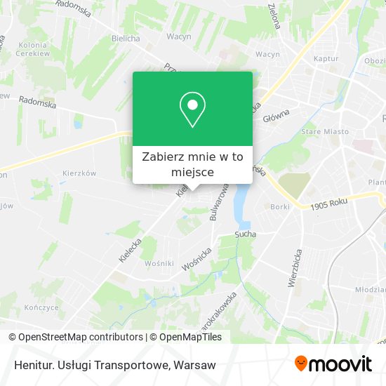 Mapa Henitur. Usługi Transportowe