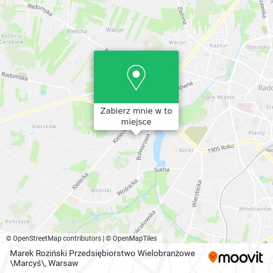 Mapa Marek Roziński Przedsiębiorstwo Wielobranżowe \Marcyś\