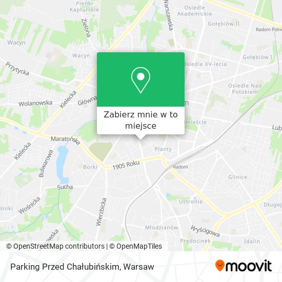 Mapa Parking Przed Chałubińskim