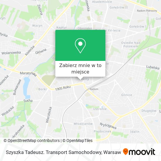 Mapa Szyszka Tadeusz. Transport Samochodowy