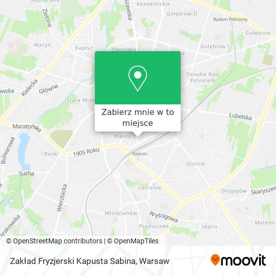 Mapa Zakład Fryzjerski Kapusta Sabina