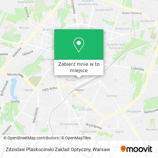 Mapa Zdzislaw Plaskocinski Zaklad Optyczny