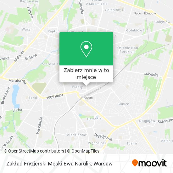 Mapa Zakład Fryzjerski Męski Ewa Karulik