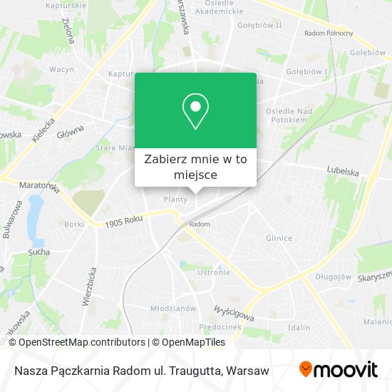 Mapa Nasza Pączkarnia Radom ul. Traugutta