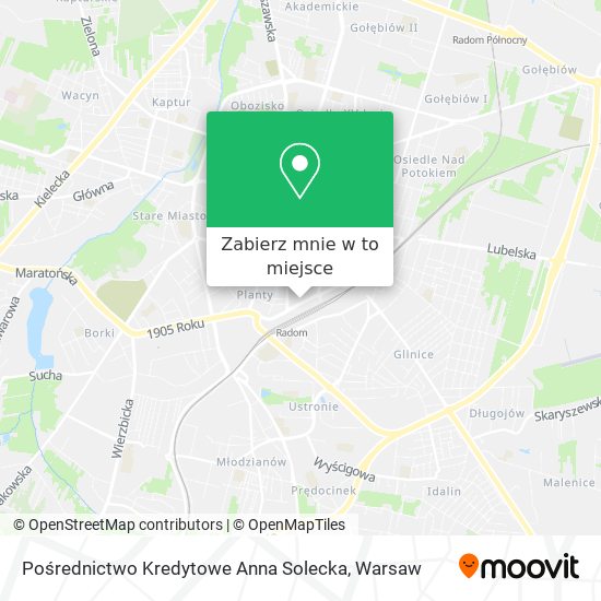 Mapa Pośrednictwo Kredytowe Anna Solecka