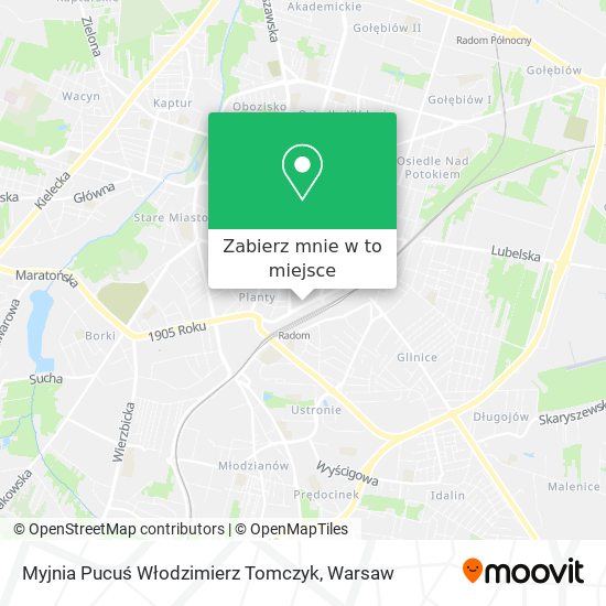 Mapa Myjnia Pucuś Włodzimierz Tomczyk