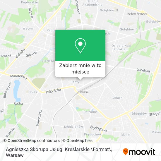 Mapa Agnieszka Skorupa Usługi Kreślarskie \Format\