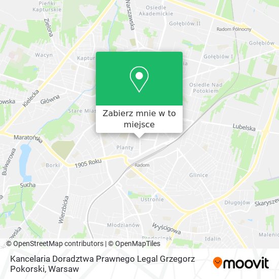 Mapa Kancelaria Doradztwa Prawnego Legal Grzegorz Pokorski