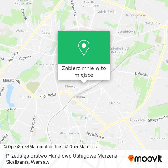 Mapa Przedsiębiorstwo Handlowo Usługowe Marzena Skałbania