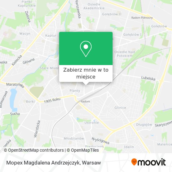 Mapa Mopex Magdalena Andrzejczyk