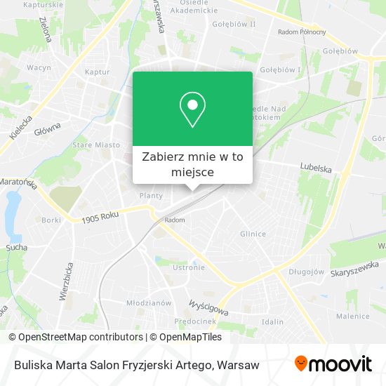 Mapa Buliska Marta Salon Fryzjerski Artego