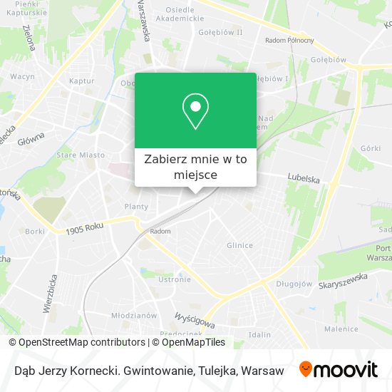 Mapa Dąb Jerzy Kornecki. Gwintowanie, Tulejka