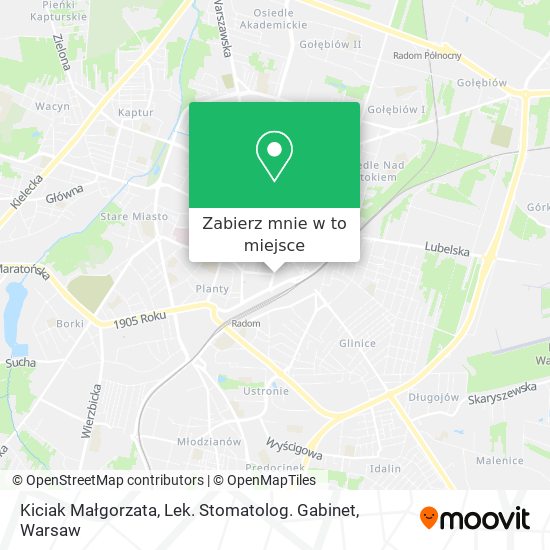 Mapa Kiciak Małgorzata, Lek. Stomatolog. Gabinet