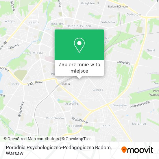 Mapa Poradnia Psychologiczno-Pedagogiczna Radom