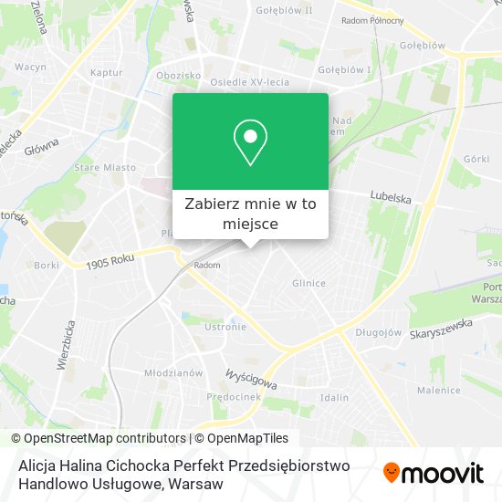 Mapa Alicja Halina Cichocka Perfekt Przedsiębiorstwo Handlowo Usługowe